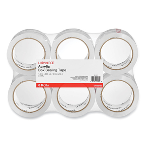 3IN CORE 1.88IN W X 54.6YD L X 2.6MIL THK CLEAR MOVING AND STORAGE PACKING TAPE by Universal
