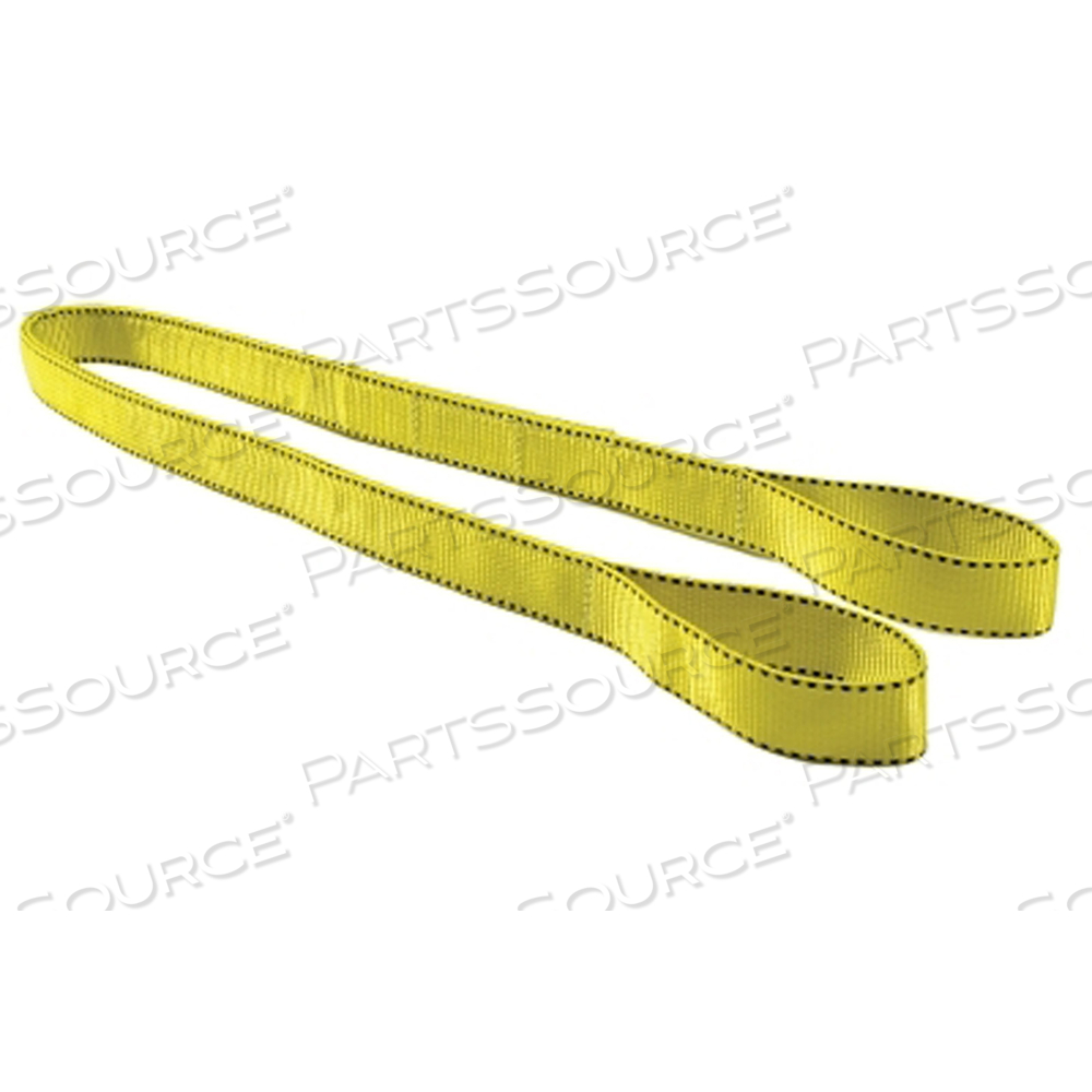 PRO-EDGE WEB SLING, TYPE III, 2 IN W X 12 FT L, FLAT EYE TO EYE, POLYESTER, YELLOW by Liftex Coporation