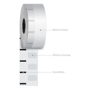 STICKY MEDIA, 2.28" X 270 FT, WHITE, 12 ROLLS/CARTON by Iconex