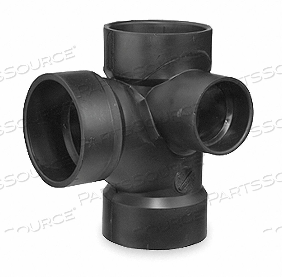 SANITARY TEE WITH RIGHT SIDE INLET, 3 IN X 3 IN X 3 IN X 2 IN FITTING PIPE SIZE, SCHEDULE 40, BLACK by Charlotte Pipe And Foundry Co. SANITARY TEE WITH RIGHT SIDE INLET, 3 IN X 3 IN X 3 IN X 2 IN FITTING PIPE SIZE, SCHEDULE 40, BLACK by Charlotte Pipe And Foundry Co.