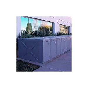 301, BIKE-SHELL BIKE LOCKER, 1 BIKE CAP., 74-1/2"L X 30" W X 49"H, MEDIUM GREY, T-HANDLE by American Bicycle Security