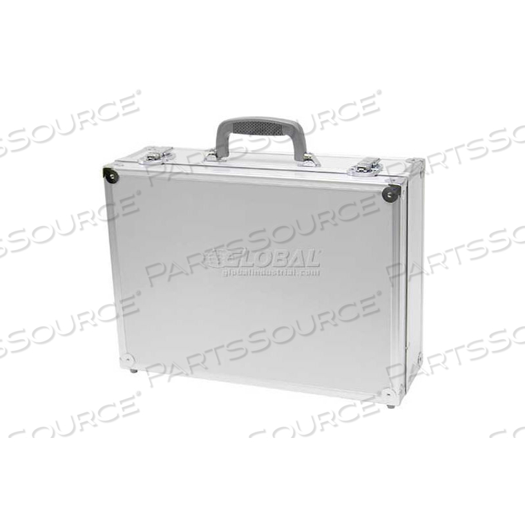 BUSINESS/OFFICE CASE, 18"L X 13"W X 6"H, GREY HANDLE, SMOOTH SILVER by T.Z. Case International Inc. BUSINESS/OFFICE CASE, 18"L X 13"W X 6"H, GREY HANDLE, SMOOTH SILVER by T.Z. Case International Inc.