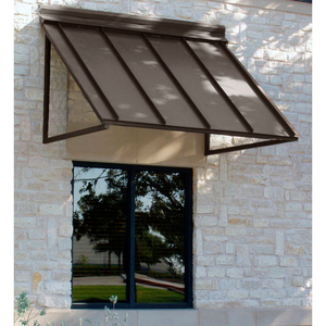 SEAM SLOPE AWNING 5' 8"W X 3'D X 2'H METAL by Awntech SEAM SLOPE AWNING 5' 8"W X 3'D X 2'H METAL by Awntech