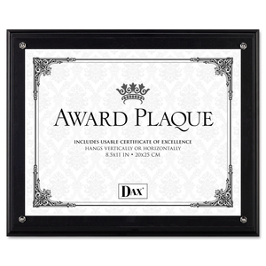 AWARD PLAQUE, WOOD/ACRYLIC FRAME, UP TO 8.5 X 11, BLACK by DAX