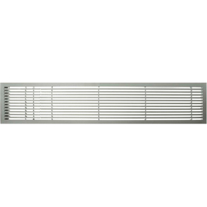 AG20 SERIES 6" X 36" SOLID ALUM FIXED BAR SUPPLY/RETURN AIR VENT GRILLE, BRUSHED SATIN W/LEFT DOOR by Giumenta Corp-Architectural Grille