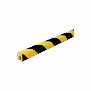 KNUFFI SHELF BUMPER GUARD, TYPE G, 196-3/4"L X 1-1/16"W X 1-1/4"H, BLACK & YELLOW by Ironguard