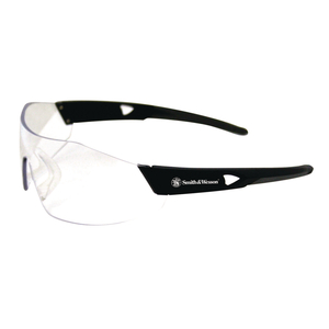 44 MAGNUM� SAFETY GLASSES, BLACK FRAME, CLEAR LENS, 12/BOX by Smith & Wesson