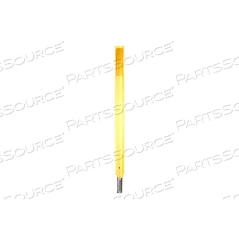 FG500 66" DELINEATOR POST W/ STEEL U-CHANNEL ANCHOR, GROUND MOUNT, YELLOW by Pexco LLC FG500 66" DELINEATOR POST W/ STEEL U-CHANNEL ANCHOR, GROUND MOUNT, YELLOW by Pexco LLC