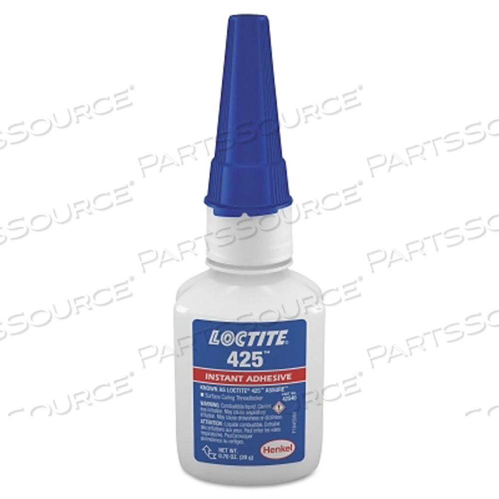 425 INSTANT ADHESIVE, SURFACE CURING THREADLOCKER, 20 G, UP TO 1/2 IN THREAD, DARK BLUE by Loctite Brand 425 INSTANT ADHESIVE, SURFACE CURING THREADLOCKER, 20 G, UP TO 1/2 IN THREAD, DARK BLUE by Loctite Brand