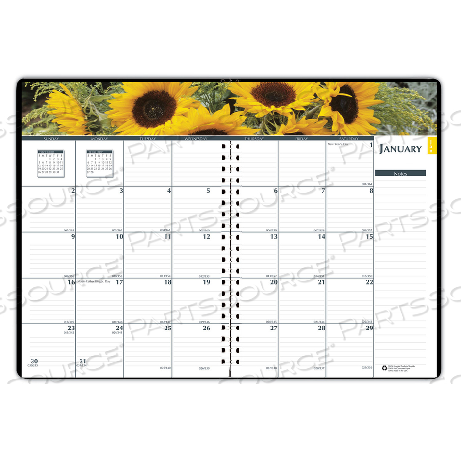 EXPRESS TRACK RECYCLED WEEKLY APPOINTMENT BOOK/MONTHLY PLANNER, 8 X 5, BLACK COVER, 13-MONTH (JAN TO JAN): 2023 TO 2024 by House Of Doolittle