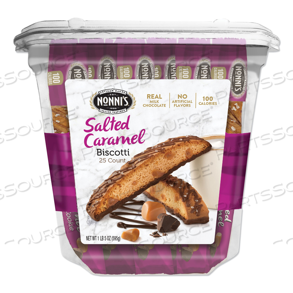 BISCOTTI, SALTED CARAMEL, 0.85 OZ INDIVIDUALLY WRAPPED, 25/PACK by Nonni's BISCOTTI, SALTED CARAMEL, 0.85 OZ INDIVIDUALLY WRAPPED, 25/PACK by Nonni's