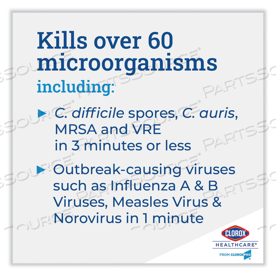 BLEACH GERMICIDAL WIPES, 6.75 X 9, UNSCENTED by Clorox BLEACH GERMICIDAL WIPES, 6.75 X 9, UNSCENTED by Clorox