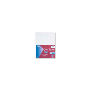CROSS SECTION PAD, 8-1/2 X 11, 5 SQUARES/INCH, 20-LB., 50 SHEETS/PAD by Tops