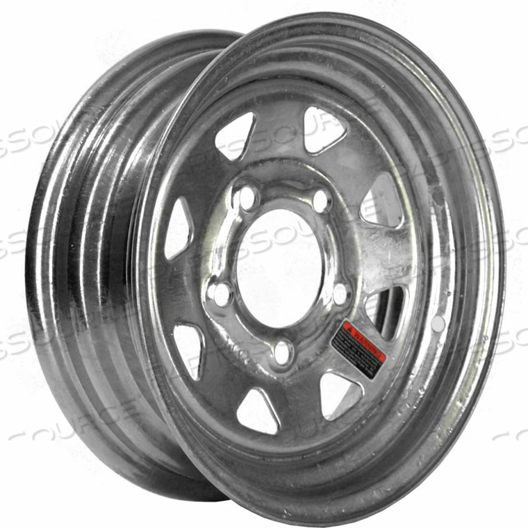 5-HOLE GALVANIZED STEEL TRAILER WHEEL - 12 X 4 (5/4.5) by Martin Wheel Co. 5-HOLE GALVANIZED STEEL TRAILER WHEEL - 12 X 4 (5/4.5) by Martin Wheel Co.