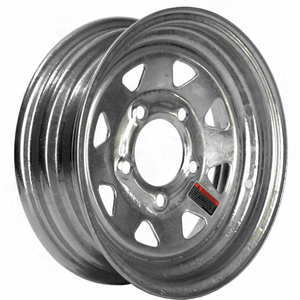 5-HOLE GALVANIZED STEEL TRAILER WHEEL - 12 X 4 (5/4.5) by Martin Wheel Co.