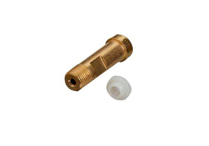 CGA 320 0.25" MNPT REGULATOR INLET NIPPLE WITH INSERTED FILTER by Western Enterprises