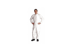 COLLARED COVERALL ELASTIC WHITE L PK25 by DuPont