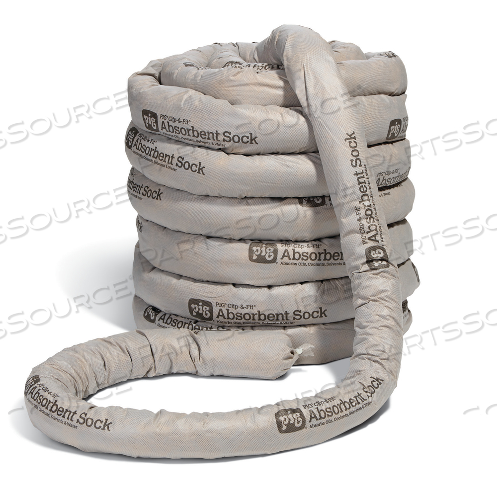 PIG CLIP-&-FIT ABSORBENT SOCK by New Pig Corporation PIG CLIP-&-FIT ABSORBENT SOCK by New Pig Corporation
