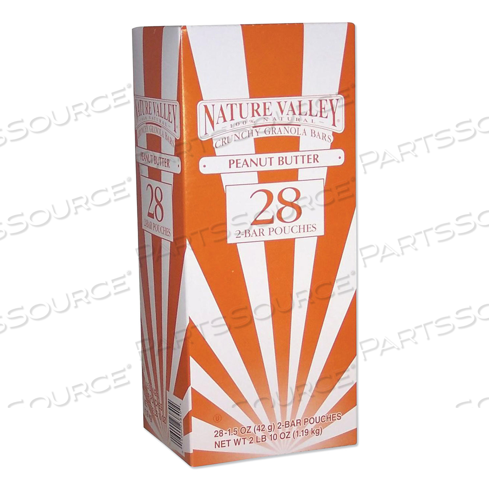 GRANOLA BARS, CRUNCHY PEANUT BUTTER, 1.5 OZ POUCH by Nature Valley GRANOLA BARS, CRUNCHY PEANUT BUTTER, 1.5 OZ POUCH by Nature Valley