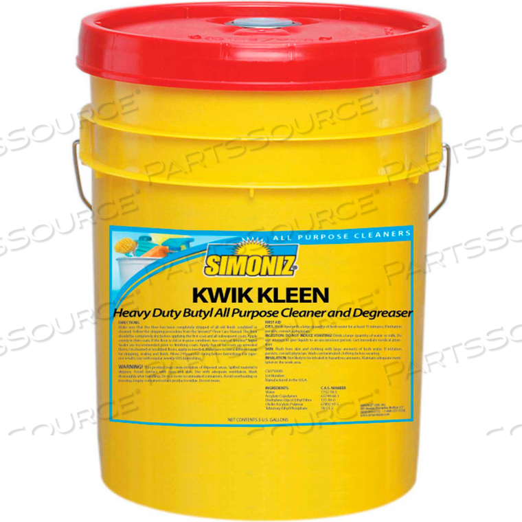 KWIK KLEEN HEAVY DUTY DEGREASER, 5 GALLON PAIL by Simoniz USA