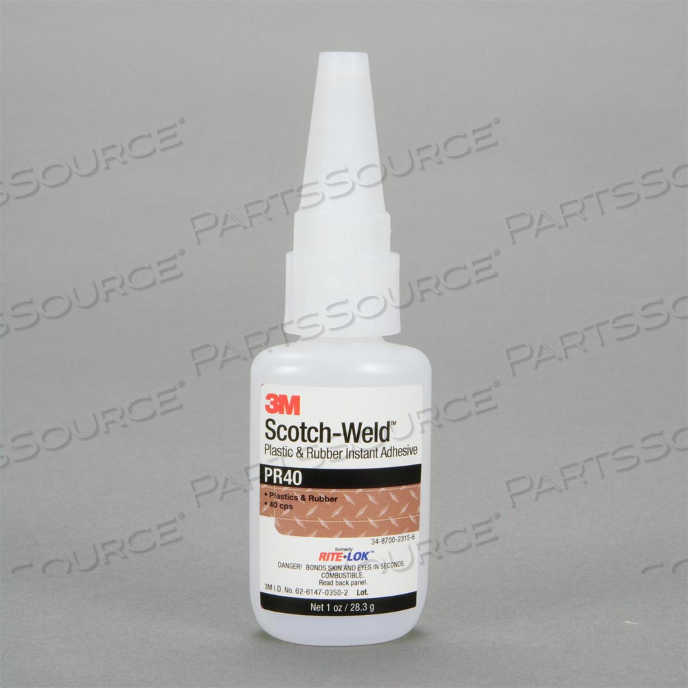 51115-25204 3M-WELD PLASTIC & RUBBER INSTANT ADHESIVE PR40 CLEAR,1 FL OZ by 3M Consumer