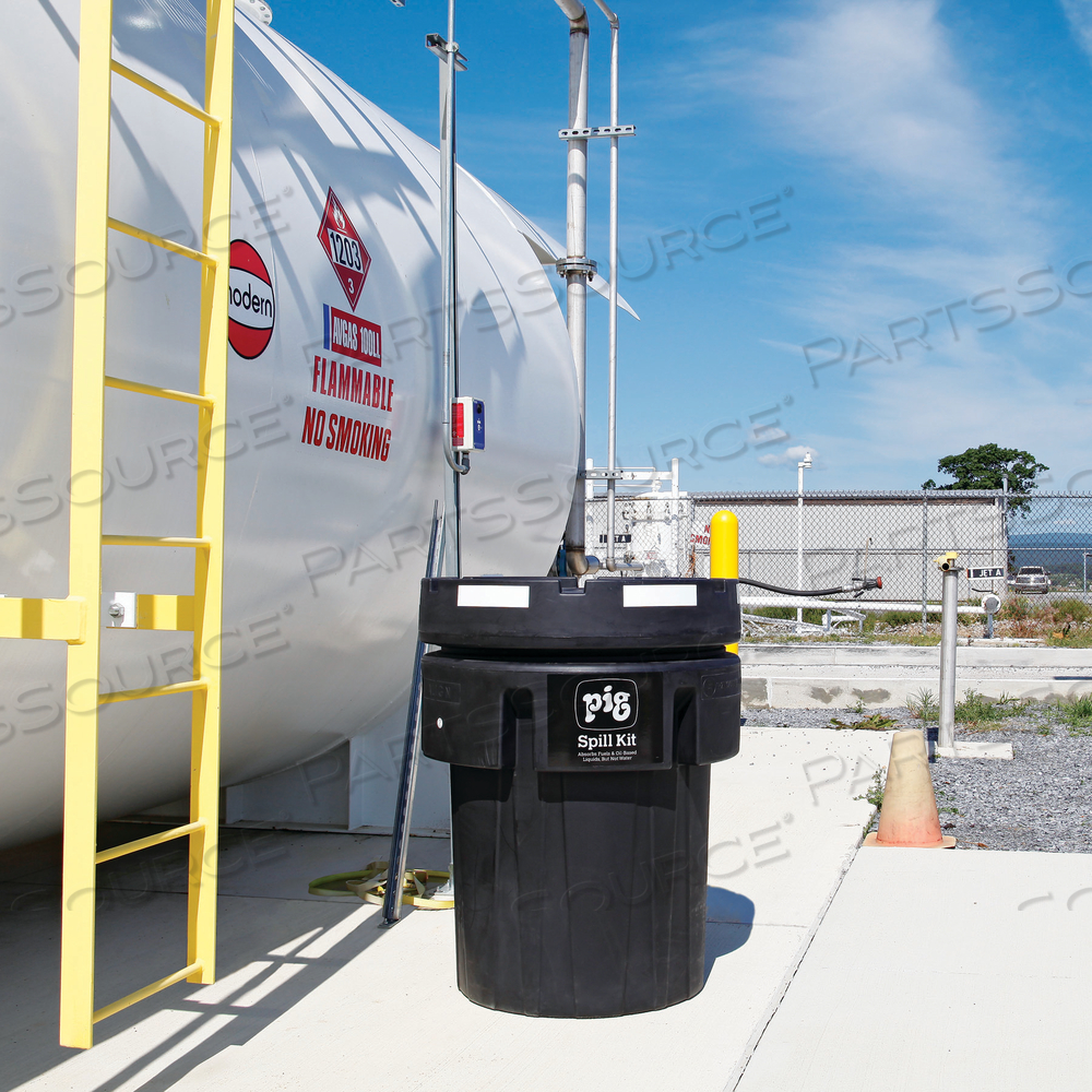 PIG FUEL STATION SPILL KIT IN 95-GALLON OVERPACK SALVAGE DRUM by New Pig Corporation PIG FUEL STATION SPILL KIT IN 95-GALLON OVERPACK SALVAGE DRUM by New Pig Corporation