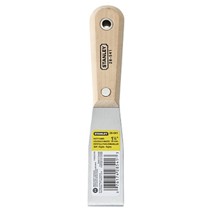 WOOD HANDLE PUTTY KNIFE, 1-1/4 IN WIDE, STIFF BLADE by Stanley