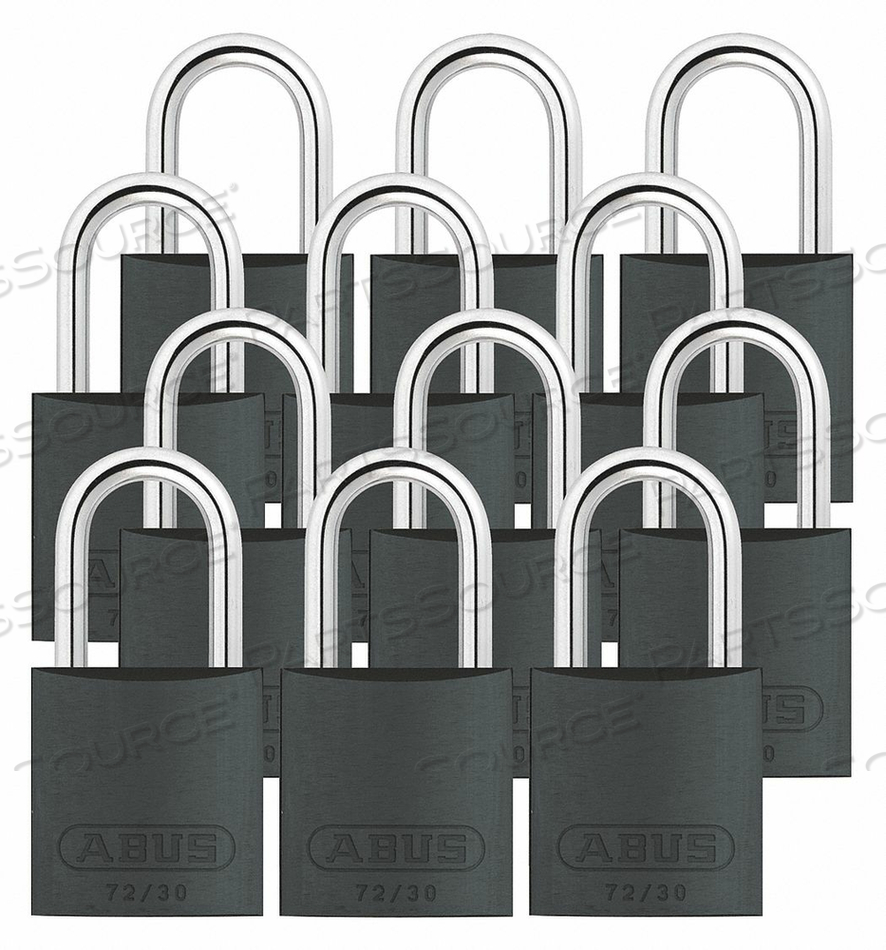 J5199 LOCKOUT PADLOCK KA BLACK 2-17/32 H PK12 by Abus