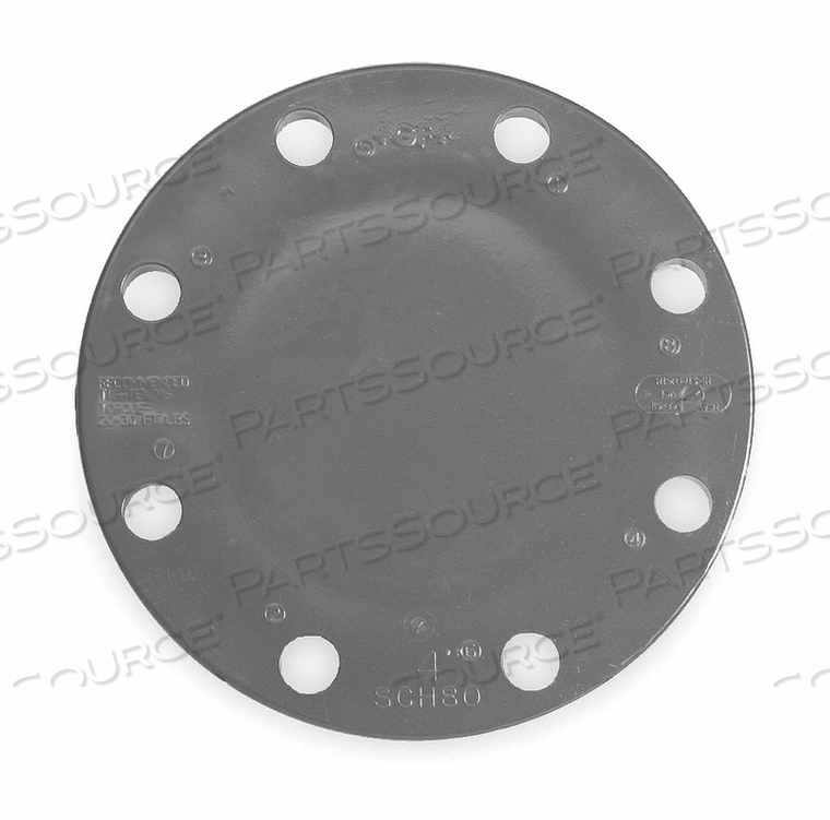 BLIND FLANGE, 1 1/4 IN FITTING PIPE SIZE, SCHEDULE 80, 150 PSI, GRAY by GF Piping Systems BLIND FLANGE, 1 1/4 IN FITTING PIPE SIZE, SCHEDULE 80, 150 PSI, GRAY by GF Piping Systems