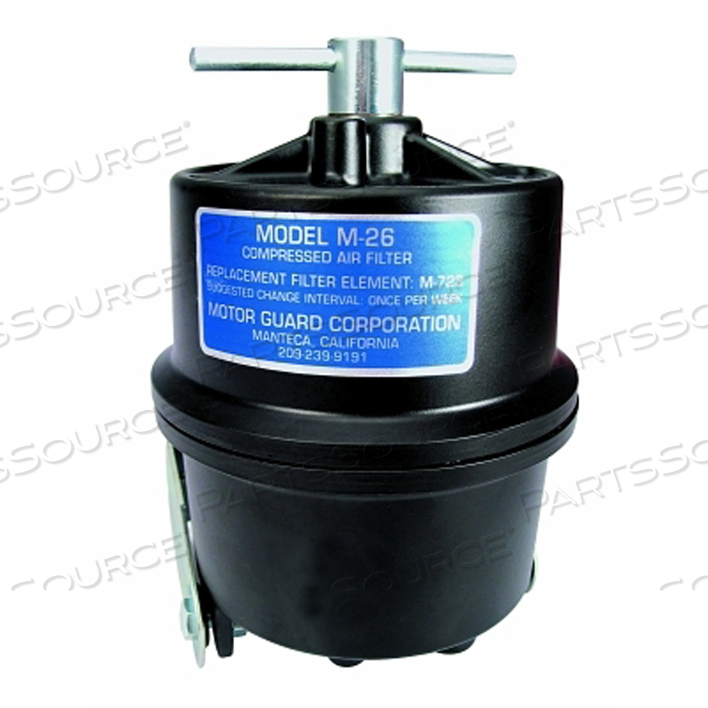 COMPRESSED AIR FILTER, 1/4 IN (NPT), SUB-MICRONIC, FOR USE WITH PLASMA MACHINES by Motorguard COMPRESSED AIR FILTER, 1/4 IN (NPT), SUB-MICRONIC, FOR USE WITH PLASMA MACHINES by Motorguard