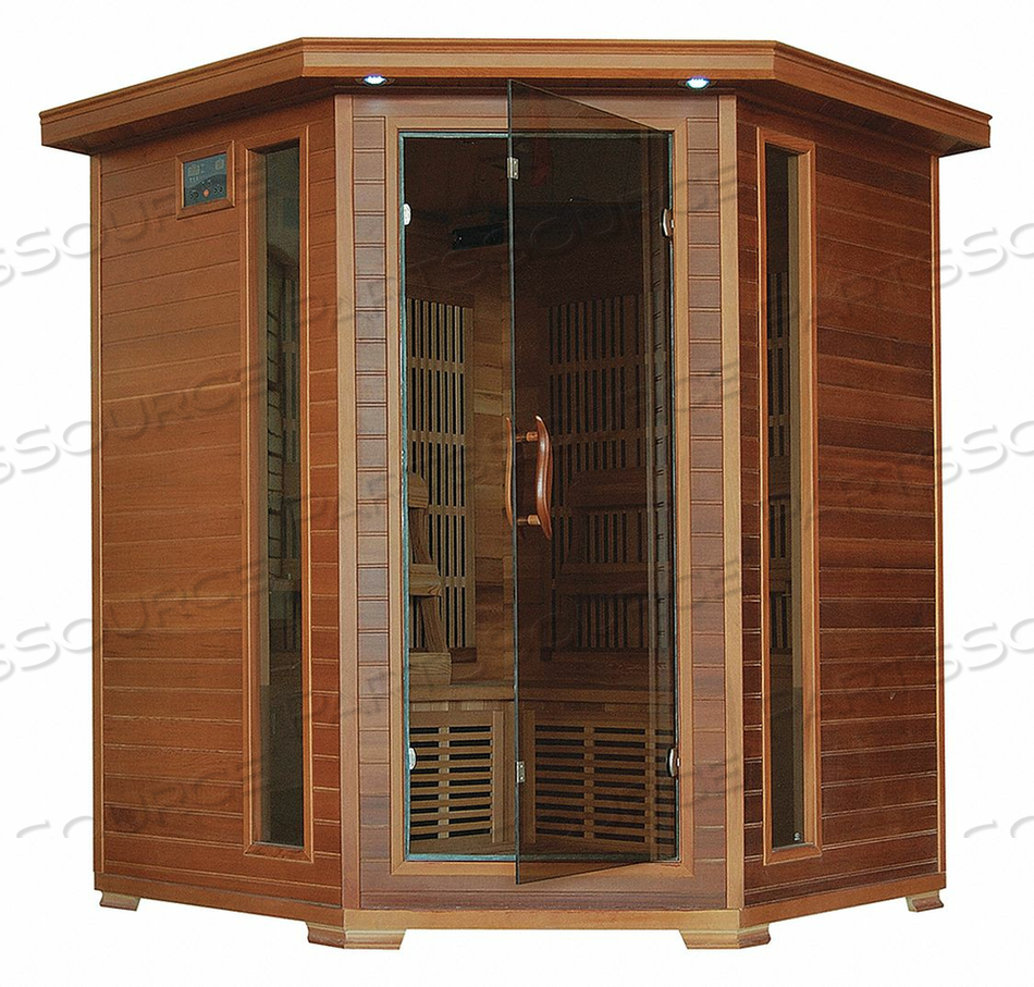 SAUNA CORNER 4 PPL CARBON HEATER CEDAR by Radiant Health Saunas SAUNA CORNER 4 PPL CARBON HEATER CEDAR by Radiant Health Saunas