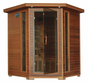 SAUNA CORNER 4 PPL CARBON HEATER CEDAR by Radiant Health Saunas