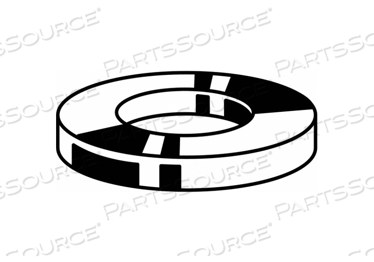 FLAT WASHER, FOR SCREW SIZE 9/16 IN, STEEL, NOT GRADED, BLACK OXIDE, 0.625 IN IN DIA by Fabory