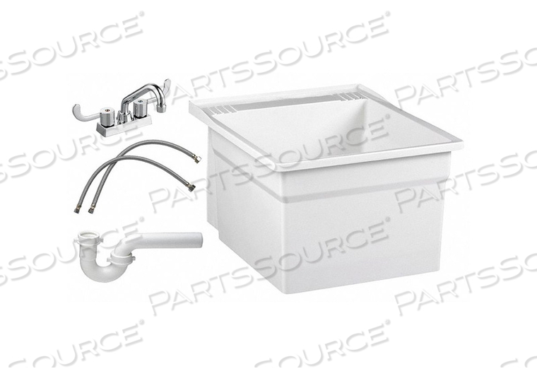 LAUNDRY TUB WITH FAUCET WALL WHITE by American Standard LAUNDRY TUB WITH FAUCET WALL WHITE by American Standard