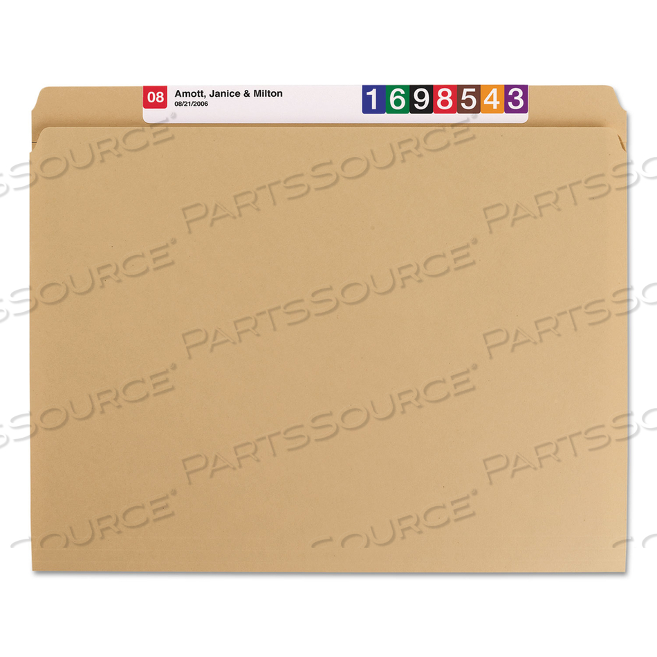 HEAVYWEIGHT KRAFT FILE FOLDER, STRAIGHT TABS, LETTER SIZE, 0.75" EXPANSION, 11-PT KRAFT, BROWN, 100/BOX 