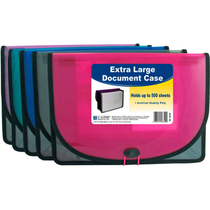 EXTRA LARGE DOCUMENT CASE, STITCHED, ASSORTED COLOR - 24/SET by C-Line
