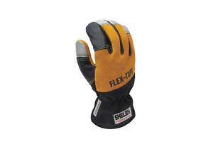 H7218 FIREFIGHTERS GLOVES 2XL BLK/GLD/SLVR PR by Shelby