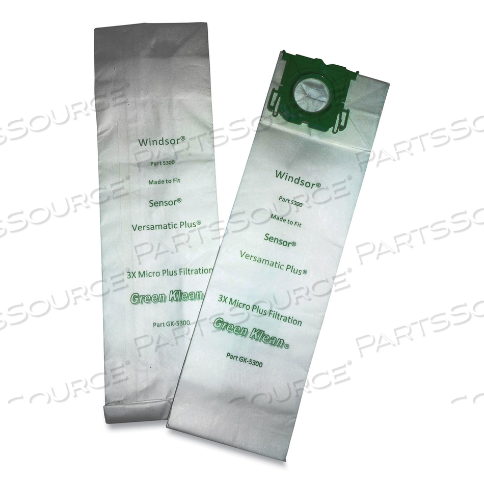 REPLACEMENT VACUUM BAGS, FITS ALLSTAR/CENTURY/KARCHER/PROCHEM/SEBO/VERSAMATIC PLUS/WINDSOR SENSOR by Green Klean