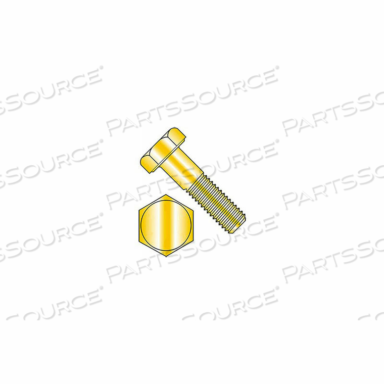 HEX HEAD CAP SCREW - M16 X 2.0 X 160MM - STEEL - ZINC YELLOW - CLASS 10.9 - DIN 931 - PKG OF 10 by Titan Fasteners