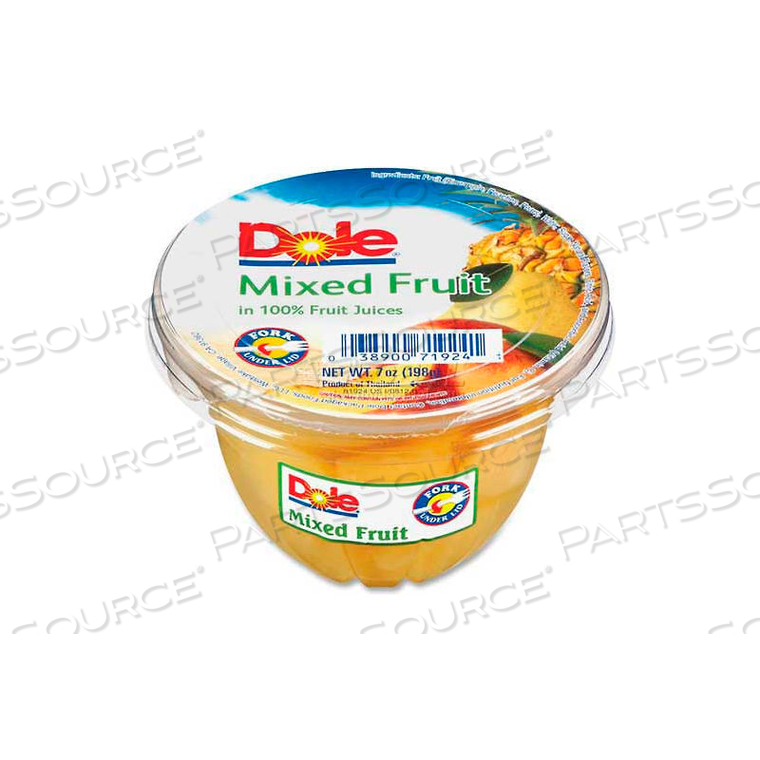 DOLE FRUIT CUPS, MIXED FRUIT, 7 OZ, 12/CARTON by Marjack