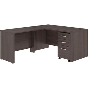 60" L-DESK WITH 42" RETURN AND MOBILE FILE CABINET - STORM GRAY - STUDIO C SERIES by Bush Industries