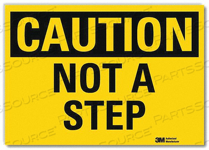 SAFETY SIGN NOT A STEP BLACK/YELLOW 5INH by Lyle Signs Inc.