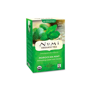 ORGANIC TEA HERBAL TEA, MOROCCAN MINT, SINGLE CUP BAGS, 18/BOX by Numi