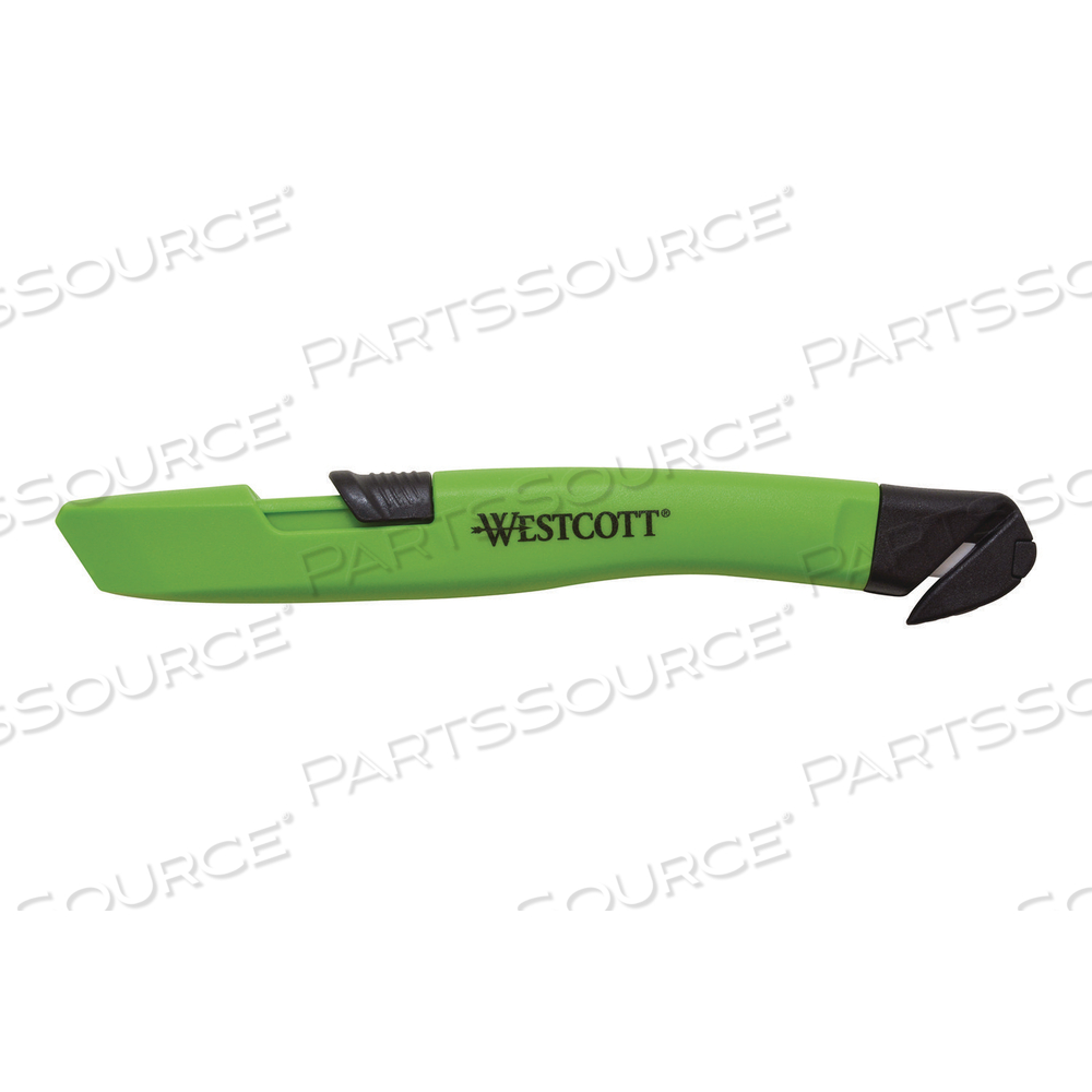 SAFETY CERAMIC BLADE BOX CUTTER, 0.5" BLADE, 5.7" PLASTIC HANDLE, GREEN by Westcott