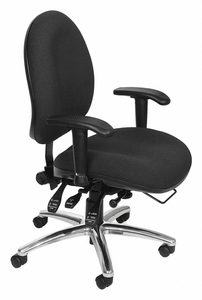 DESK CHAIR FABRIC BLACK 19-23 SEAT HT by OFM Inc