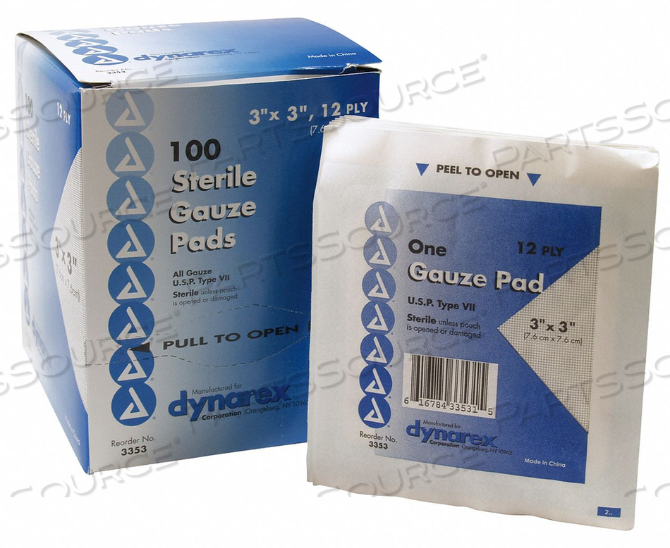 GAUZE PAD COTTON BLEND GAUZE PK100 by Medi-First GAUZE PAD COTTON BLEND GAUZE PK100 by Medi-First