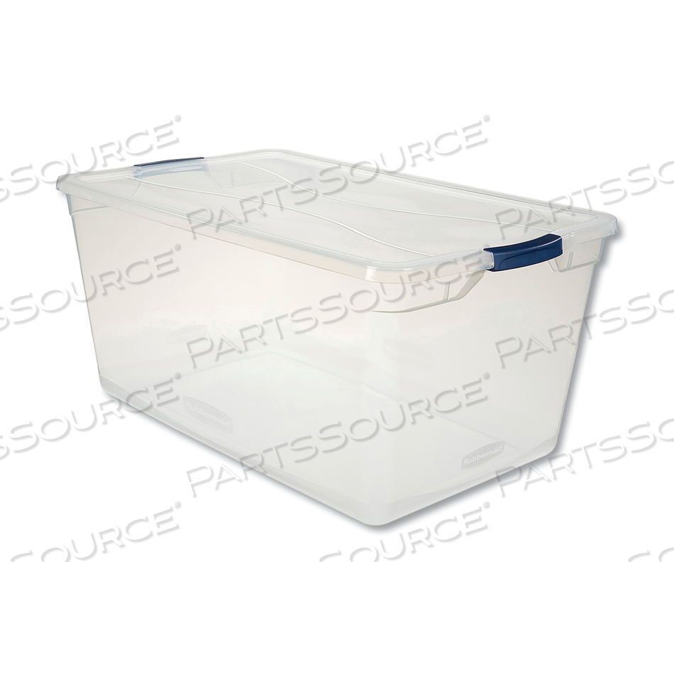 CLEVER STORE BASIC LATCH-LID CONTAINER, 95 QT, 17.75" X 29" X 13.25", CLEAR by Rubbermaid Medical Division