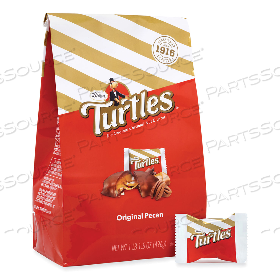 ORIGINAL TURTLE BITES, ORIGINAL PECAN, 1 LB, 1.5 OZ BAG 