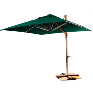 10' SQUARE CANTILEVER UMBRELLA - FOREST GREEN - WINDMASTER SERIES by Grosfillex