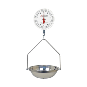HANGING FISH SCALE, 20 LB, STAINLESS STEEL PAN AND BOW by Detecto Scale / Cardinal Scale